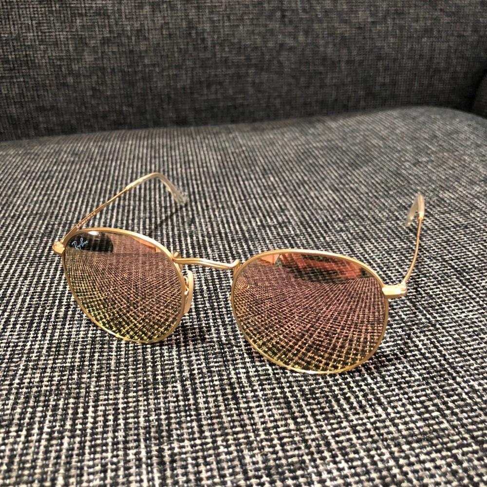 Rose Gold Round Metal Ray-bans